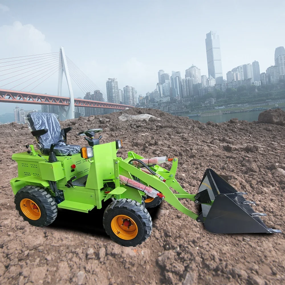 Promo Panas Wheel Loader Listrik 0.5 Ton dengan Bucket 0.3CBM untuk Pemuatan