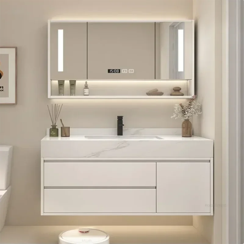 Floor Bathroom Cabinet Corner Storage Column Wc Furniture Towel Double Washbasin Saving Open Cabinets Shelves Pharmacy Shelf