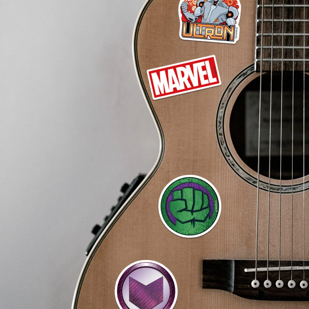 50PCS Marvel Heroes Avengers Cool Variety Spider-Man Iron Man Hulk Children's Waterproof Frosted Decorative Graffiti Stickers