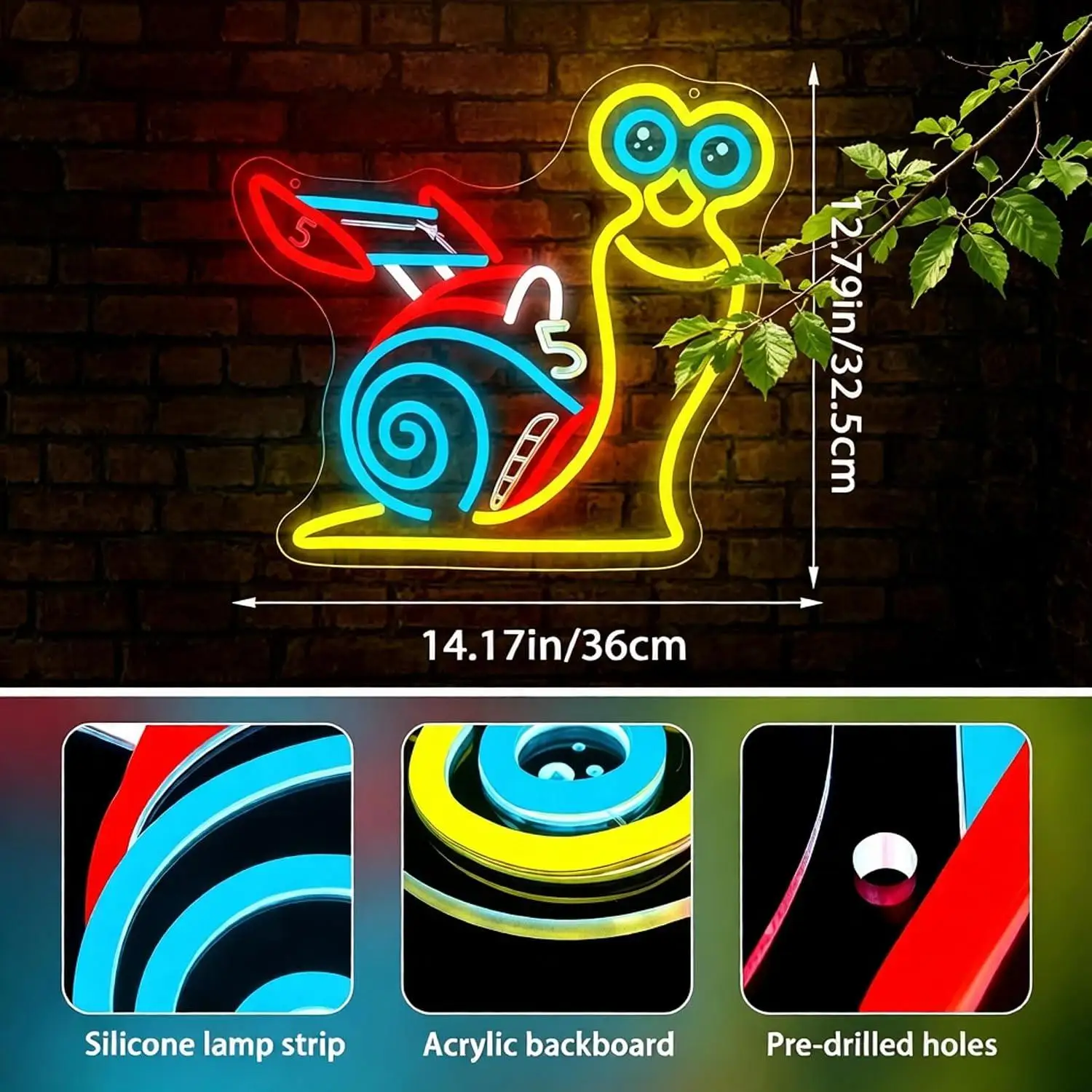 Turbo Snail Racing Car Neon Sign Usb Dimmable Led Lights For Garage Repair Shop Man Cave Bedroom Interior Wall Decoration Gifts