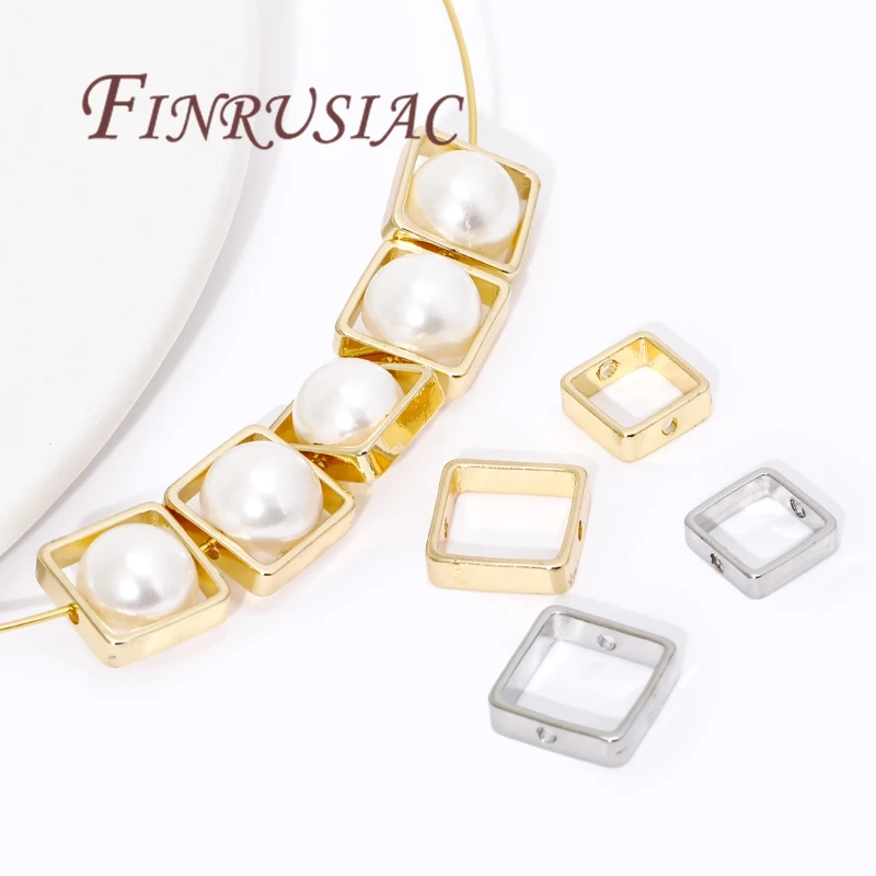 

20Pcs 18K Gold Plated Bead Frames,Beads Circle Frame,Bracelets Accessories,DIY Jewelry Making,Beads Spacer Connectors