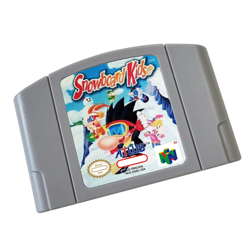 Snowboard Kids 64 BIT Video Game Cartridge US Version For N64 Game Console