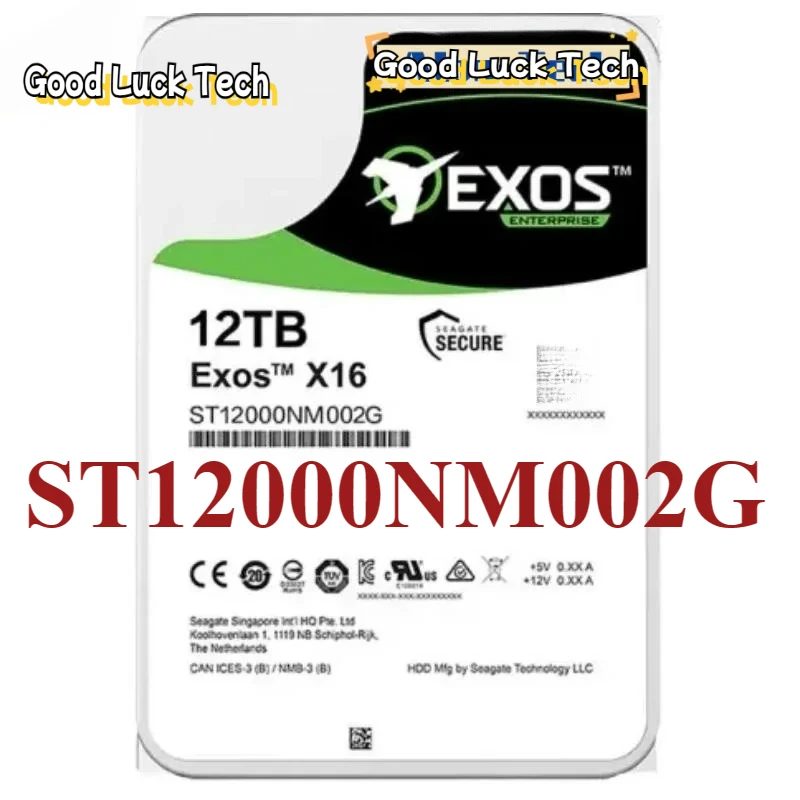 

Для Sea-gate Exos X16 12TB ST12000NM002G 7200rpm SAS/12Gbps 256MB 3.5in внутренний жесткий диск Hdd оригинал