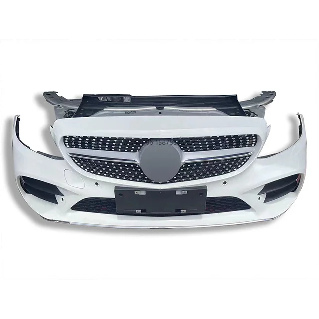 

Front Bumper, Headlight, Grill, Radiator Fan, Parking Sensor and Diffuser of for C-Class W205 Model.