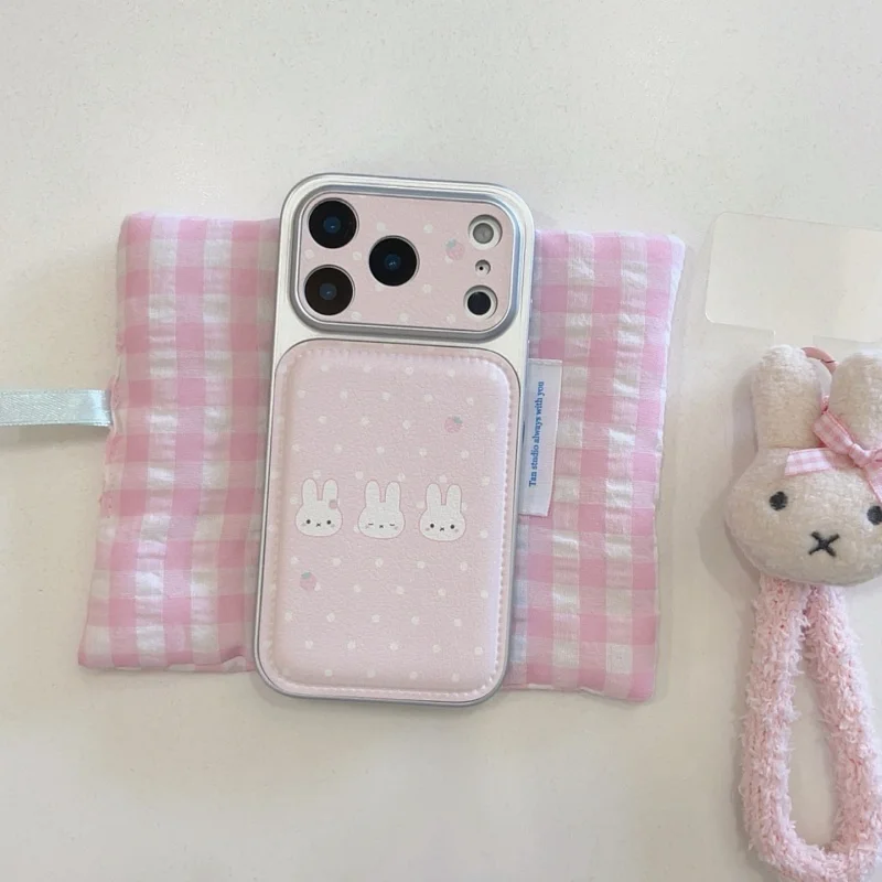 Cute strawberry Cartoon Miffy  - Cute Cartoon Wrist Strap Silicone Case ulasan dan harga