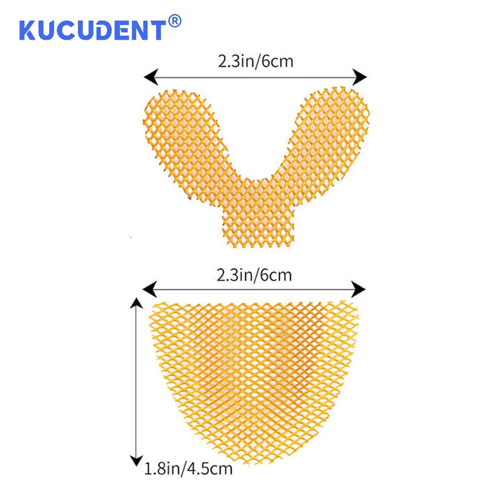 KUCUDENT 20 Pcs Dental Metal Palatal Reinforcement Mesh for Strengthen Upper/Lower Teeth Dentistry Impression Material Net Tray