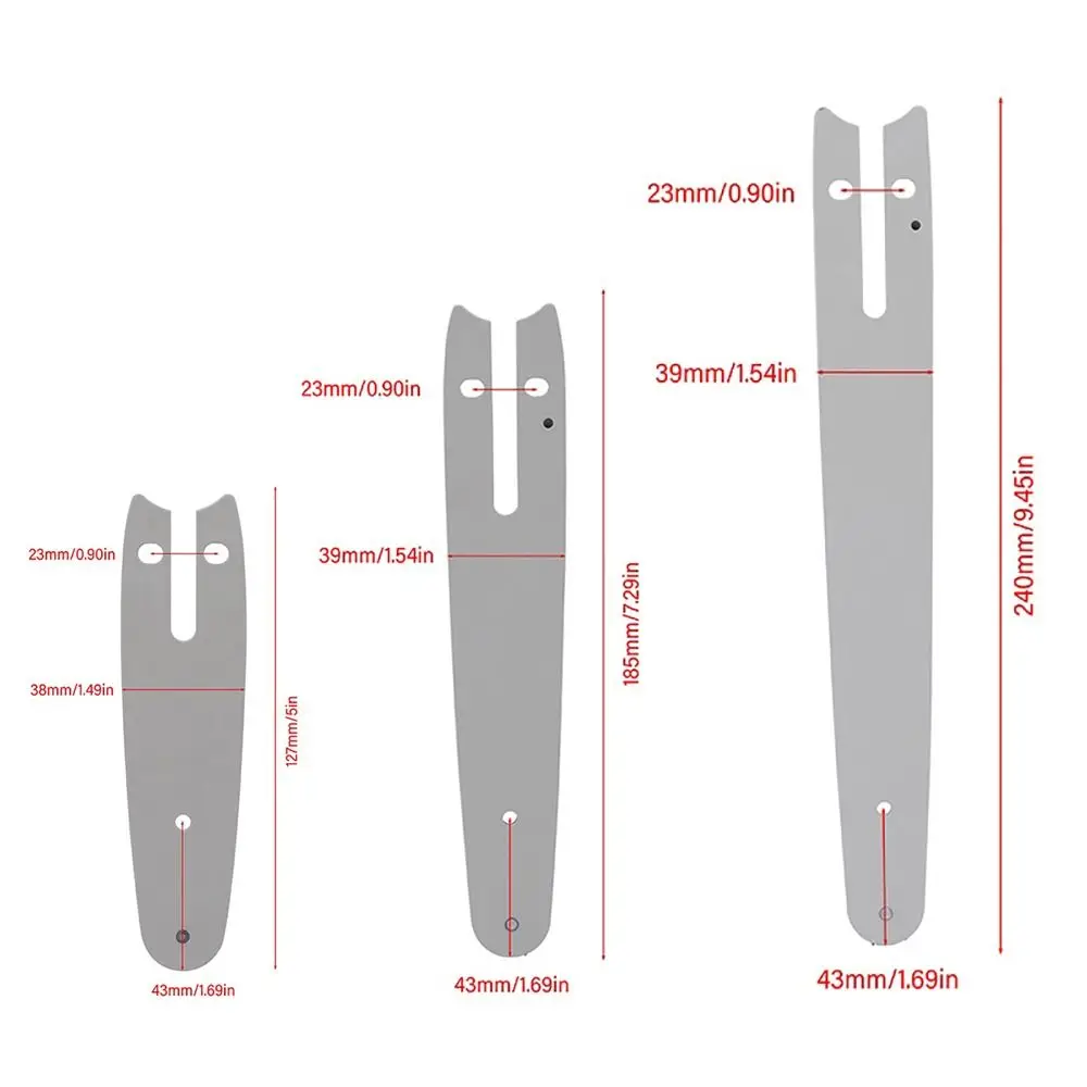 1Set for Electric Saw Chain Guide Plate Set Electric Saw Parts Garden Tool Saw Chain Kit Logging Pruning 4/6/8 Inch