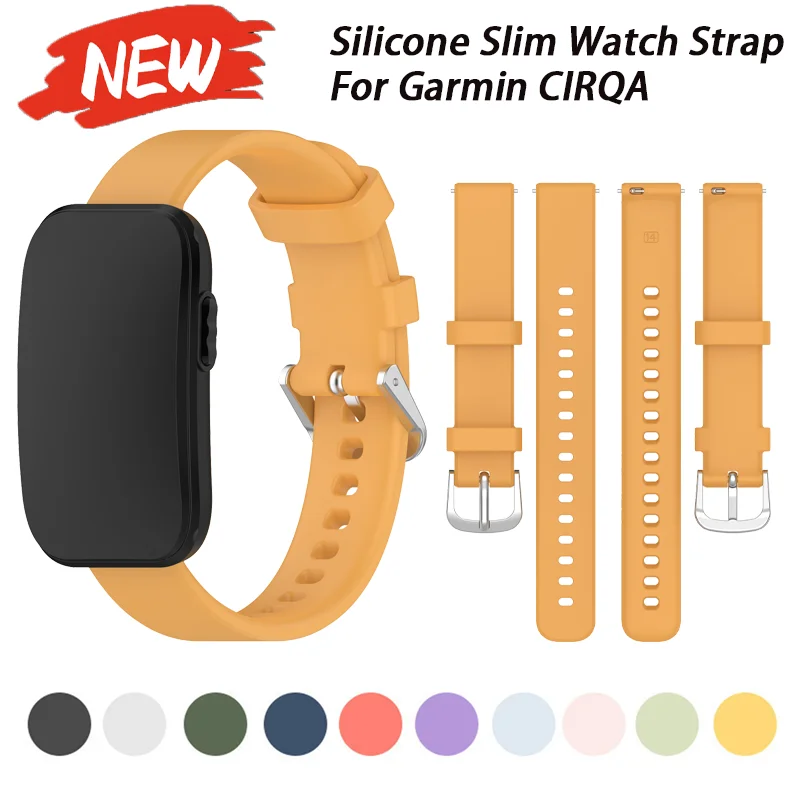 Silicone Strap for Garmin CIRQA Smart Band Adjustable Soft Silicone Single Color Watchband For Garmin CIRQA correa Accessories