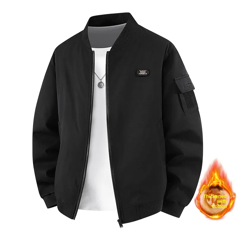 

Men's Thiened Cotton Jaet Baseball Collar Winter Workwear Casual Outerwear Faionable Top Warm Cold-resistant Coat