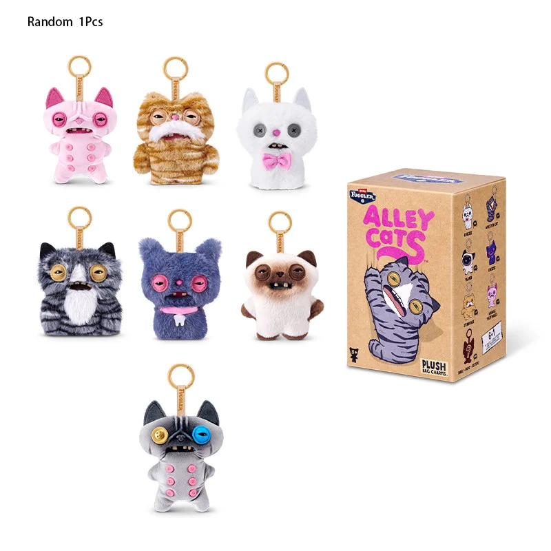 

Cute Fuggler Funny Ugly Monster Plush Keychain, Random 1 Pc, Cat Care Bear Ugly Cute Nugget Plush Doll Bag Pendant Gift