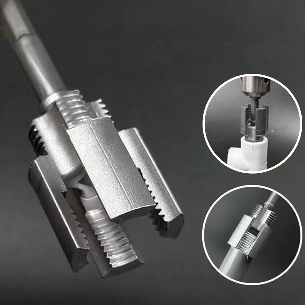 4/6 point PVC Pipe Internal & External Thread Tool Thread Fast Thread Tap PPR Water Pipe Opener Tap Waterpipe Tapping Tool