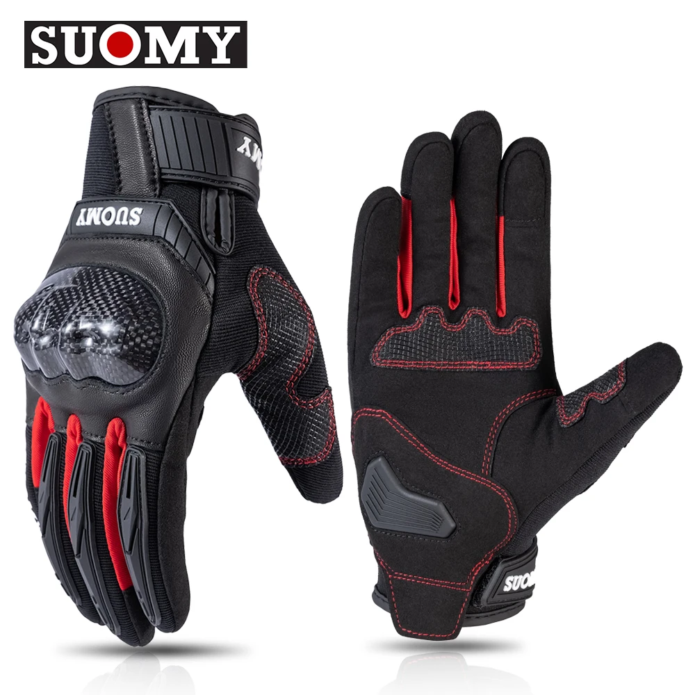 Motorcycle Racing Gloves Man Touchscreen Motocross Cycling Gloves Carbon Fiber Shell Anti-drop Motocross Gloves Breathable Mesh