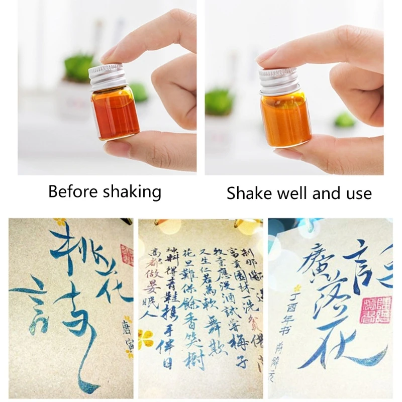 7ml 24 Solar Term Color Thực tế Vẽ tranh Glass Pen cho trường học