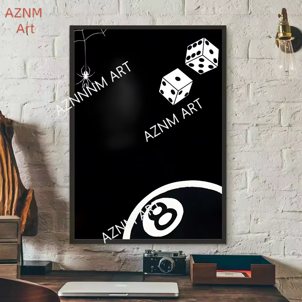 Schwarz-weißes No-Ball-Kunstposter, ästhetische Leinwandmalerei, Poster und Drucke, Wandkunstbild für Schlafzimmer, Heimdekoration