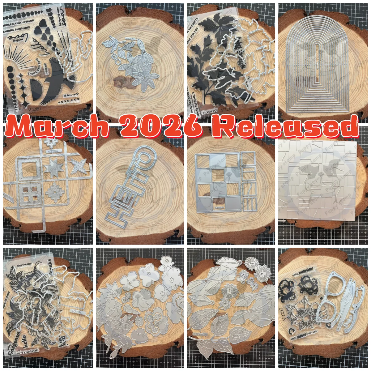 

2026 March Metal Cutting Dies Clear Stamps Stencil Hot Foil For DIY Scrapbook Craft Decoration Embossing Template Supplies