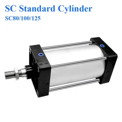 SC Standard Air Cylinder Bore 80 100 125mm Double Acting Air iPneumatic Piston Cylinder With 50/75/100/200/500/800/1000mm Stroke