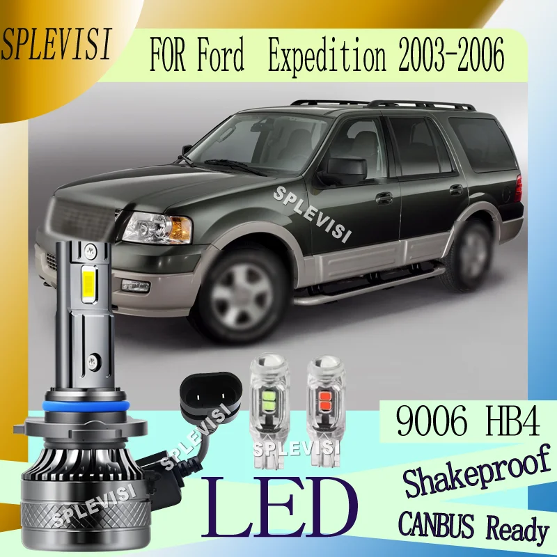 

2PCS Simple Plug and Play Setup Enhanced Night Road Visibility LED Headlight Low Beam For Ford Expedition 2003 2004 2005 2006