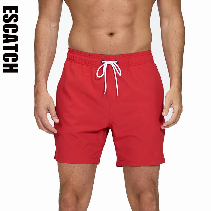 Datifer Summer 2025 New Mens Shorts Solid Breathable Mesh Liner Zipper Pockets Beach Quick Dry Traje De Baño Hombre Swimwear