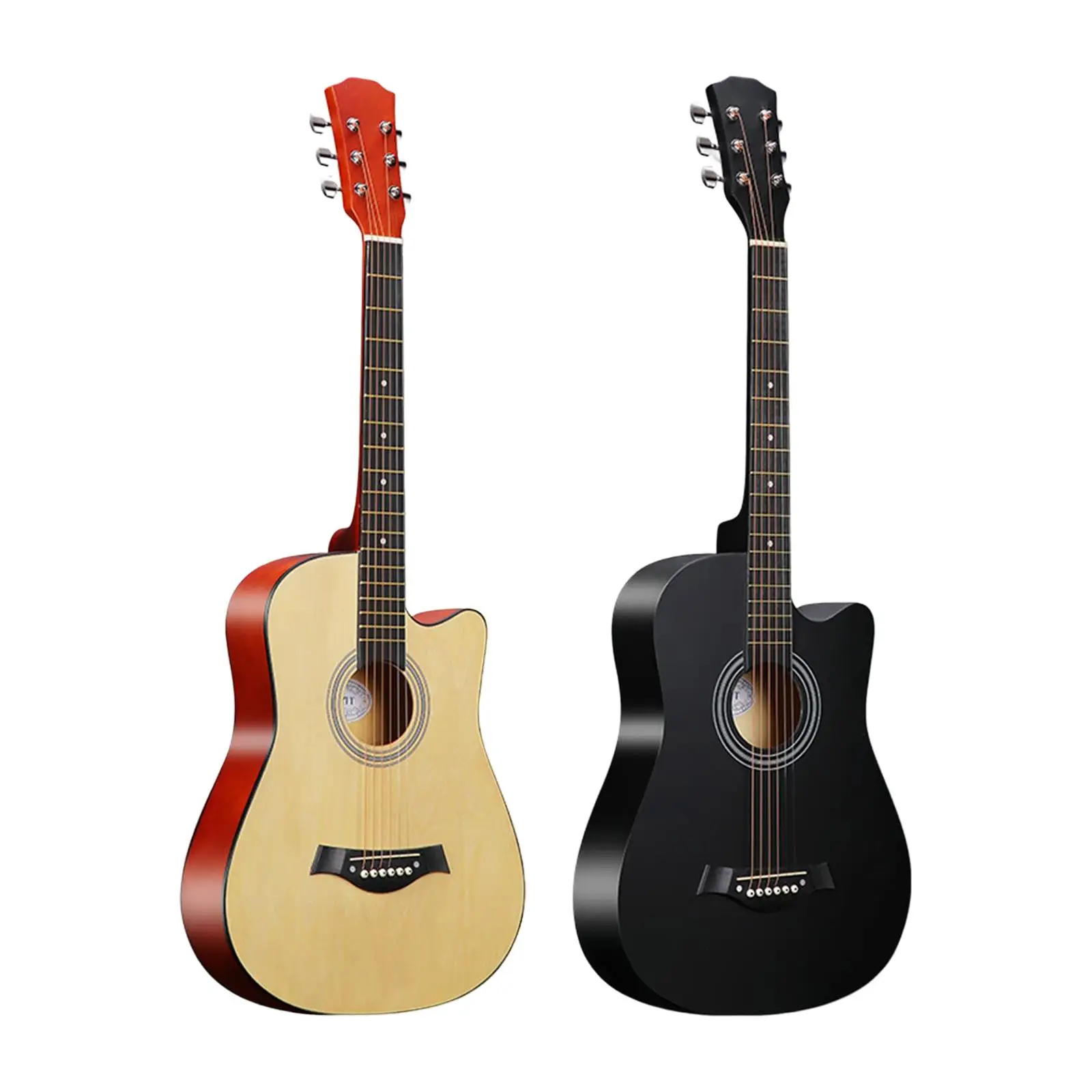 38inch Acoustic Guitar Musical Instrument 6 Strings Durable for Teens Adults