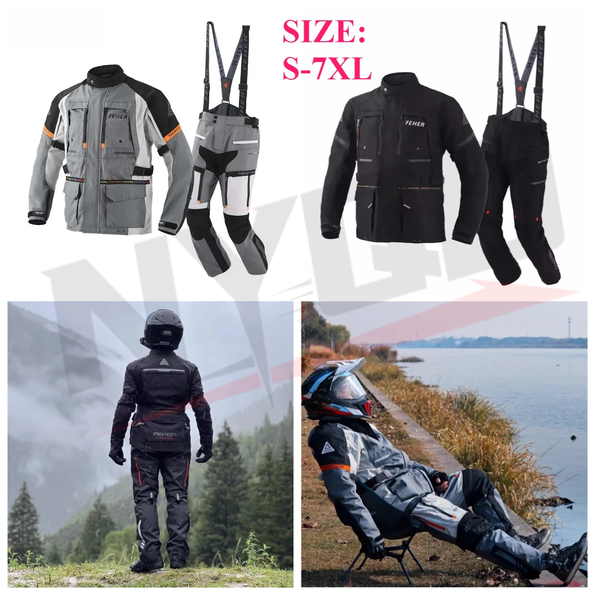 

Motorbike Jacket Rally Suit Off-Road Riding Motorcycle Windproof Jacket Mountain Bike Cycling Fall Protection Kit Anti-fall