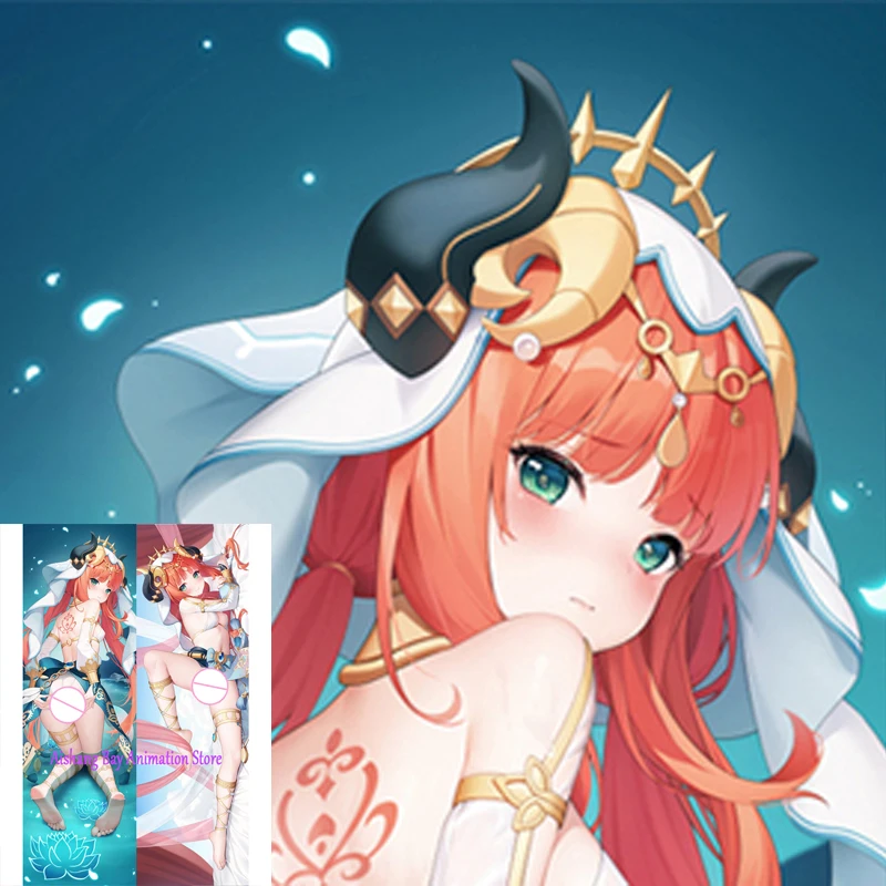 

Dakimakura Anime Nilou 2 Side Printed Hugging Pillowcase Cushion Bedding Decor Pillow Cover