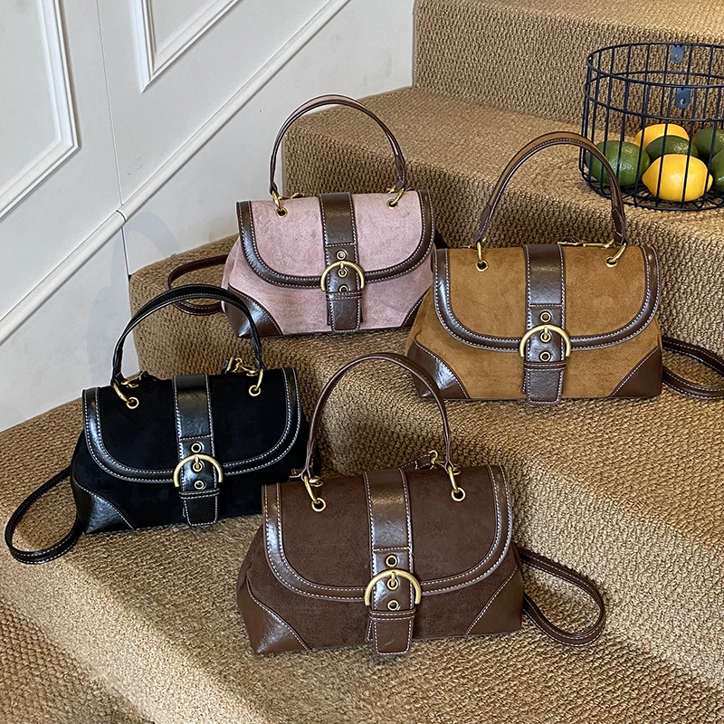 

Fashion Sense of Luxury Faux Suede Shoulder & Crossbody Bags 2026 High Quality Retro Exquisite Hot Trendy Handbags for Women
