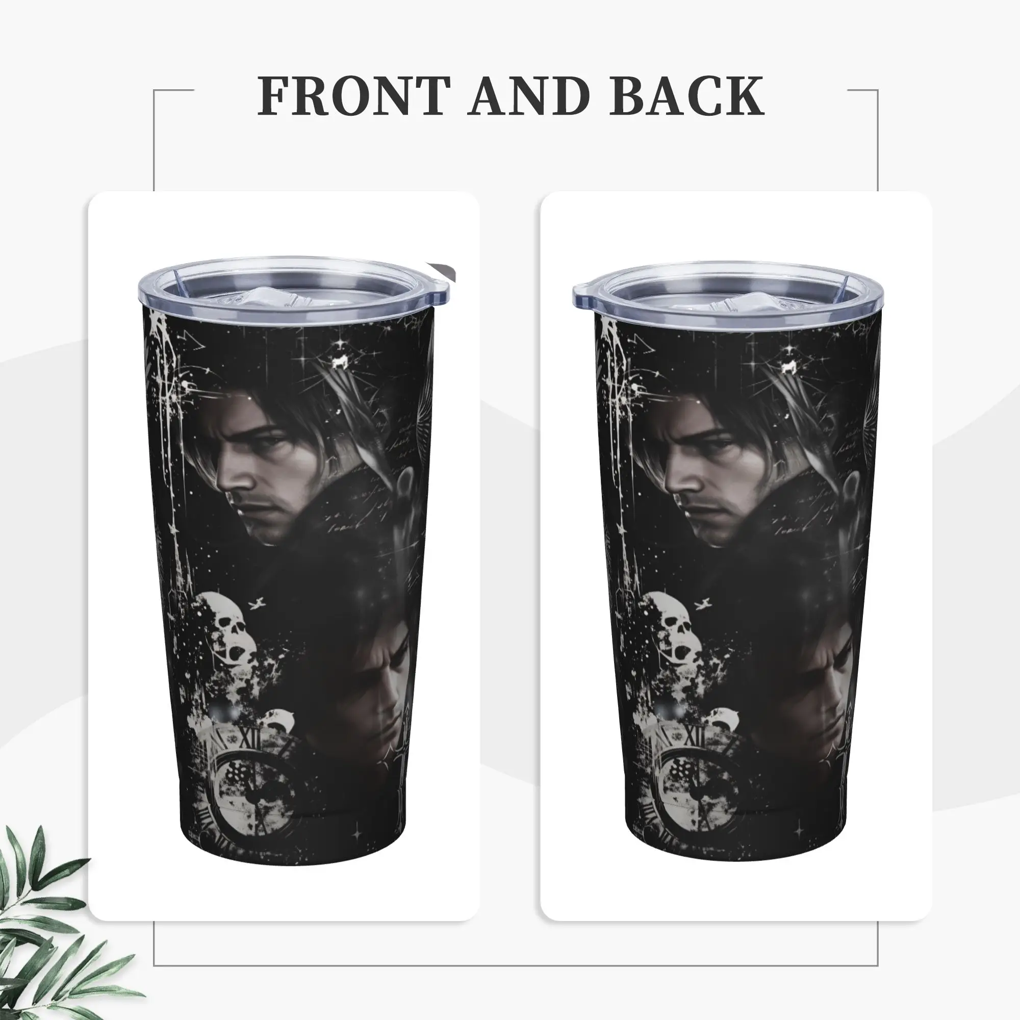 Residents Evils Stainless Steel Tumbler  Camping Coffee Mug With Straws and Lid Large Capacity Mugs Cup Cold Drink Water Bottle