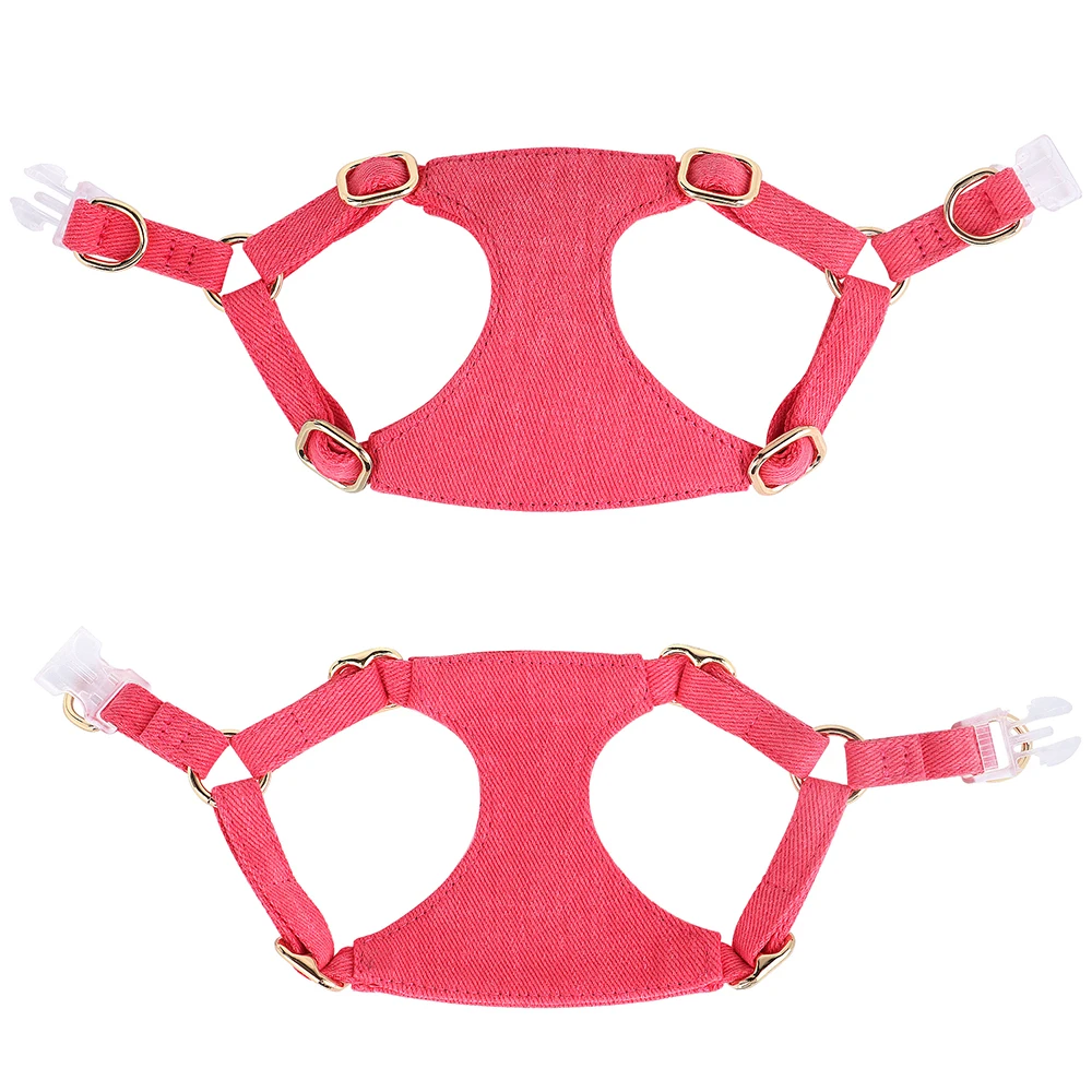 Mesh Pet Dog Harness and Leash Set For Small Medium Dogs Chihuahua Bulldog Cat Vest Harnesses Puppy Chest Strap Pug Pink