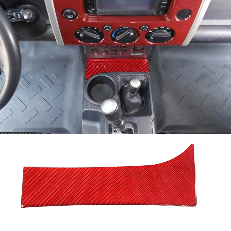 

For Toyota FJ Cruiser 2007-2017 car Center Console Interior Modification Automotive Center Shift Sticker (Soft Carbon Fiber)