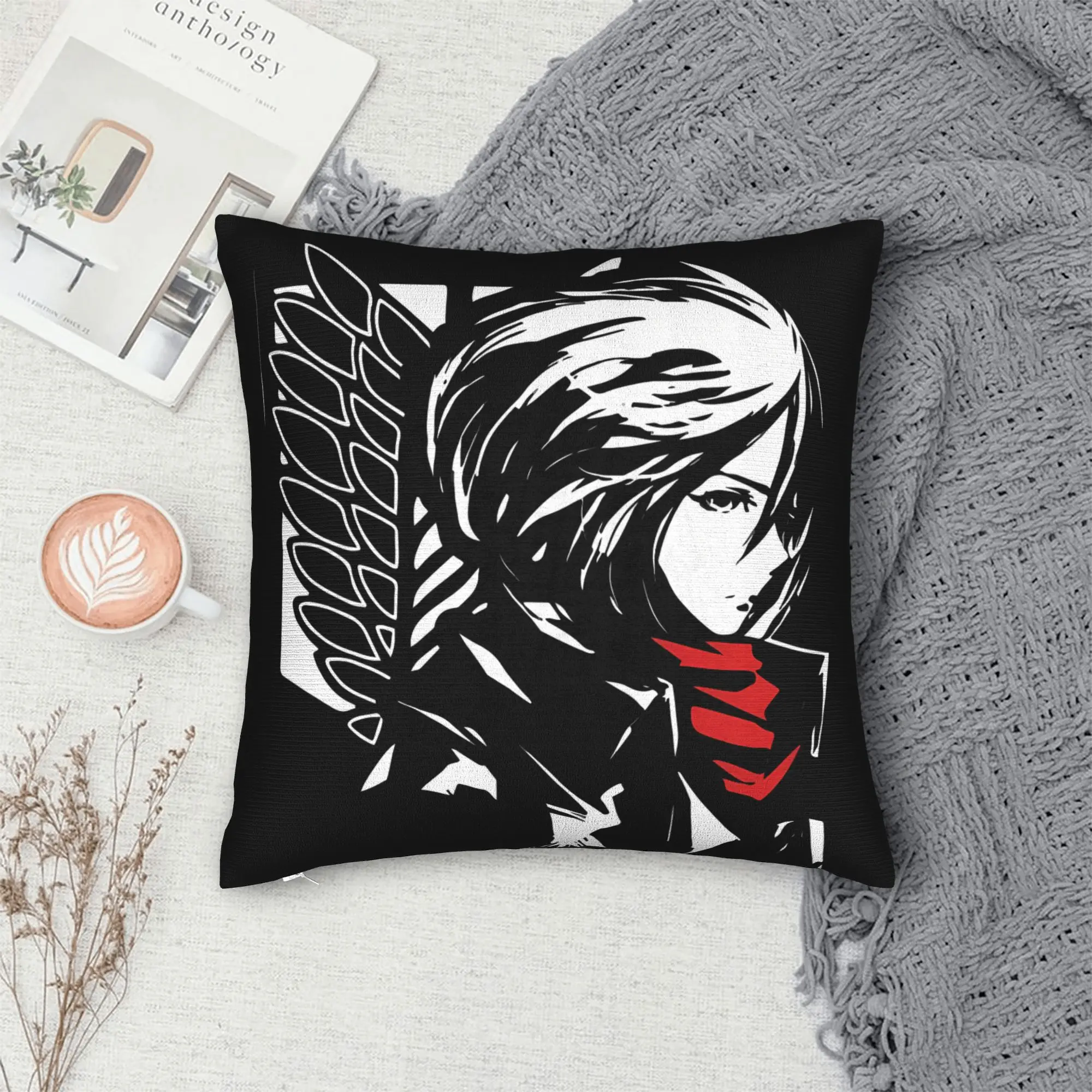 Attacks on Titans Pillow Case  Graphic Pillow Cover For Couch Sofa Bedroom Novelty Cushion Cover