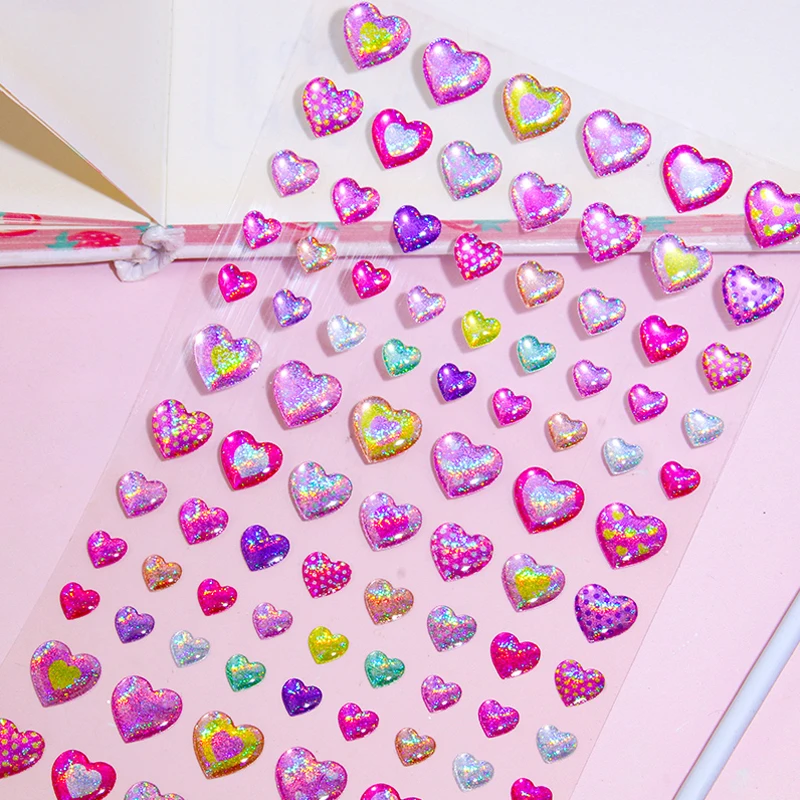 Self-Adhesive Diamond Stickers，Music Festival Party Crystal Mobile Rhinestones Sticker DIY Toy for Children Face Decoration