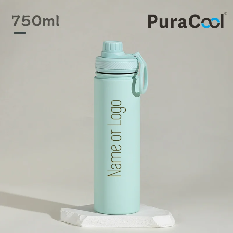 

Custom 24oz 750ml Thermos Stainless Steel Sports Water Bottle Personalized Gift