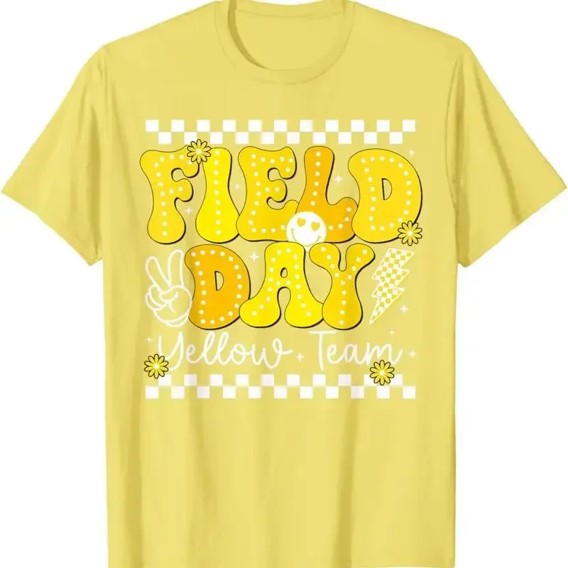 Field Day Trip Yellow Team Color Game Competition Boys Girls T Shirt