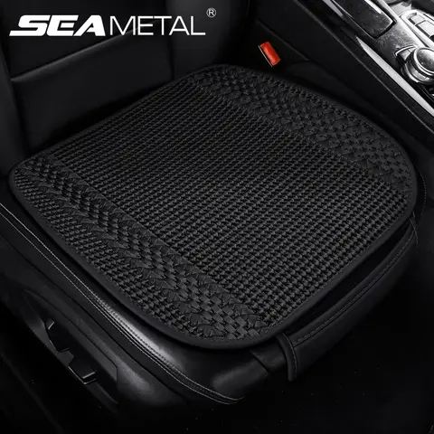 SEAMETAL 자동차 시트 커버, 통기성 아이스 실크 쿨링 시트 쿠션, 미끄럼 방지 자동차 시트 보호 매트, 세단 SUV용 범용, 1 개
