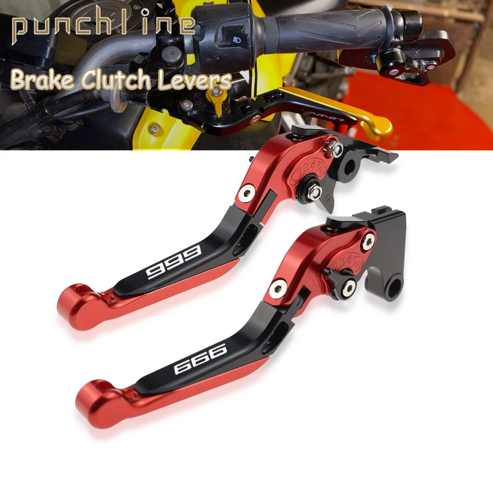 

Fit 999 2003-2006 Folding Extendable Clutch Levers For 999S 999R 999 S R Brake Lever