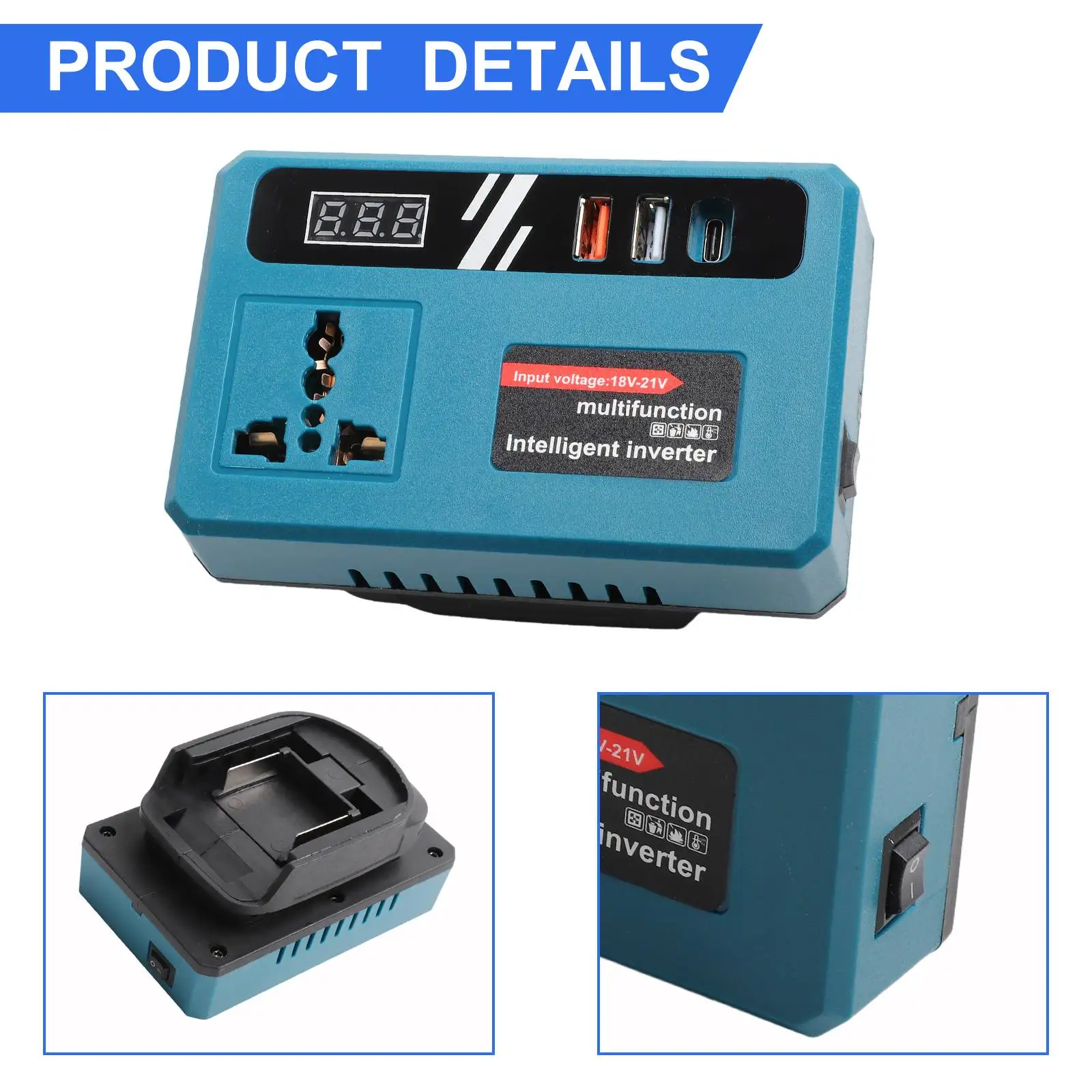 120W P'ower Inverter DC 18-21V To AC 110V With USB Charging Port For BL1830 BL1820 BL1815 For Battery Lithium Converter Tool