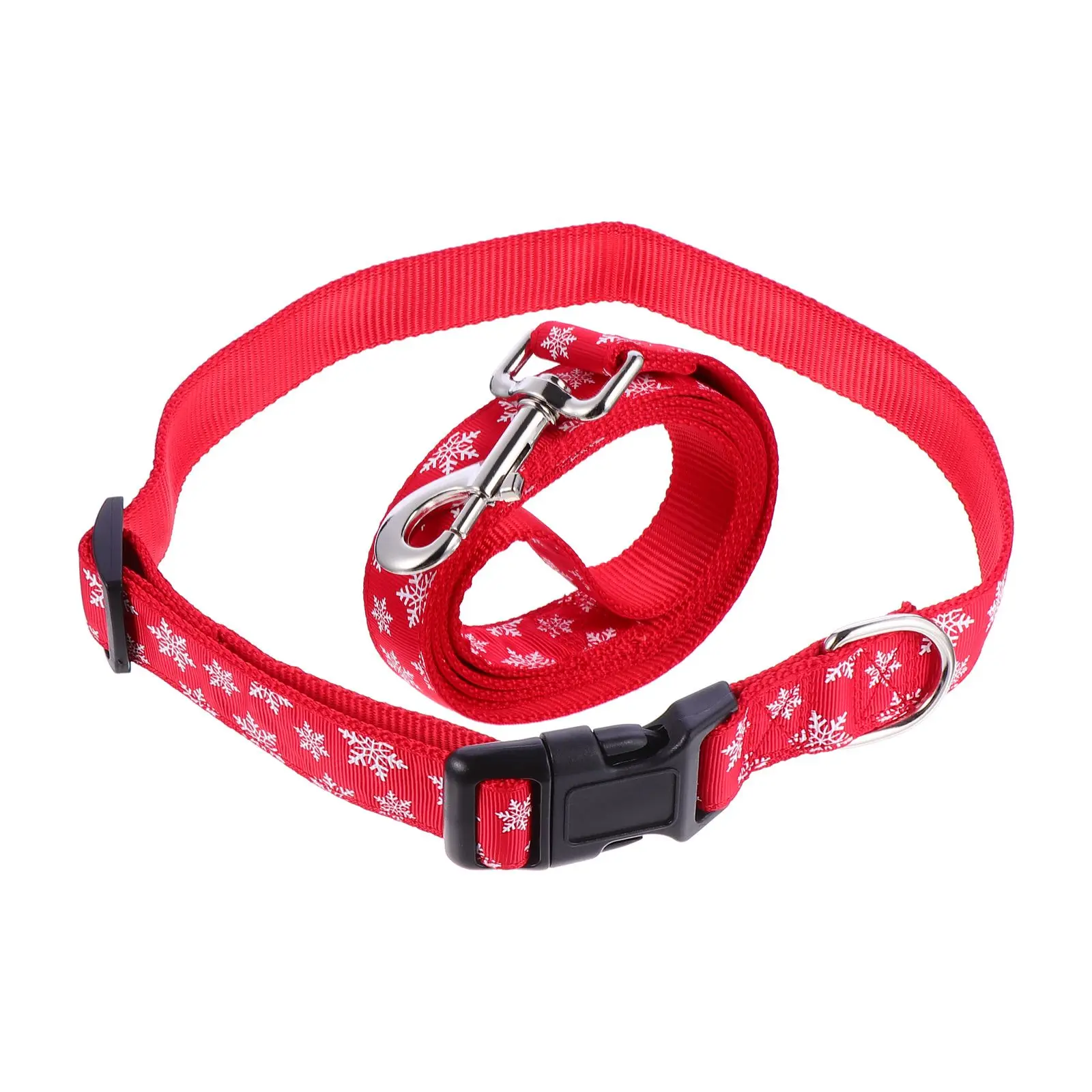 

Snowflake Necklace Set Christmas Dog Collar Adjustable Pet Leash Collar Set Xmas Supplies Dogs Accessories Holiday Pets Safe