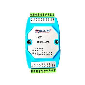 WP8024ADAM 8DI 4RO 8ch digital input 4ch relay output modules Optocoupler isolated RS485 MODBUS RTU communication