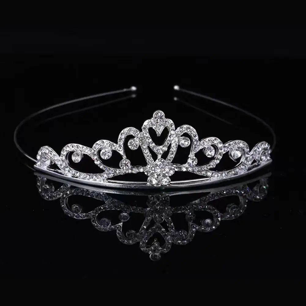 1pcs Princess Crystal Tiara Crown Headband Children Girls Prom Bridal Party Festival Birthday Jewelry Accessories Gifts