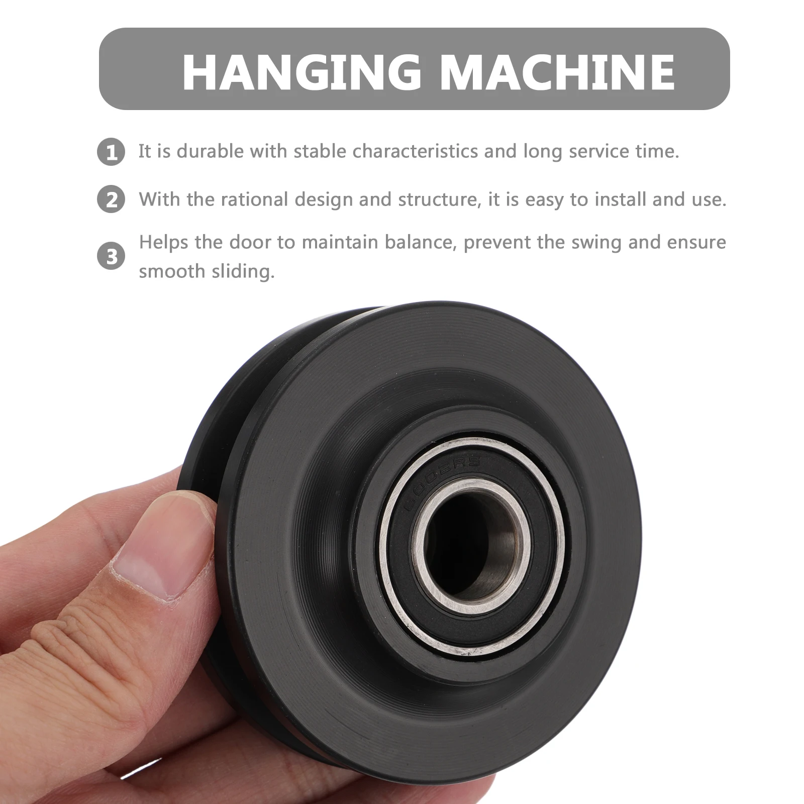 

Nylon Sliding Door Pulley Wheel Smooth Surface Guide Rail Barn Roller Durable Hanging Track Hardware Accessory