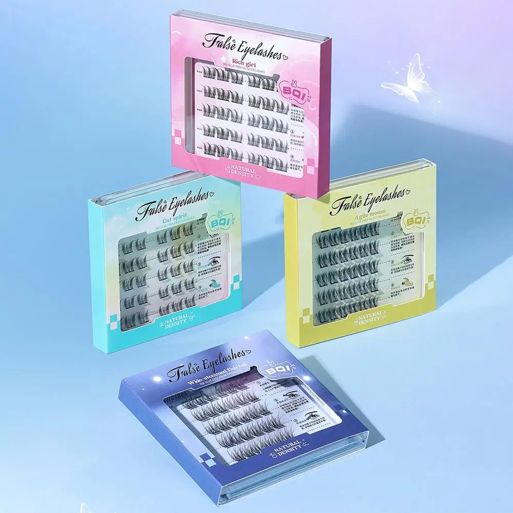 Faux-cils légers sans colle, 8 Styles, boucles C naturelles, auto-adhésifs, faciles à appliquer pour les débutants, Style coréen