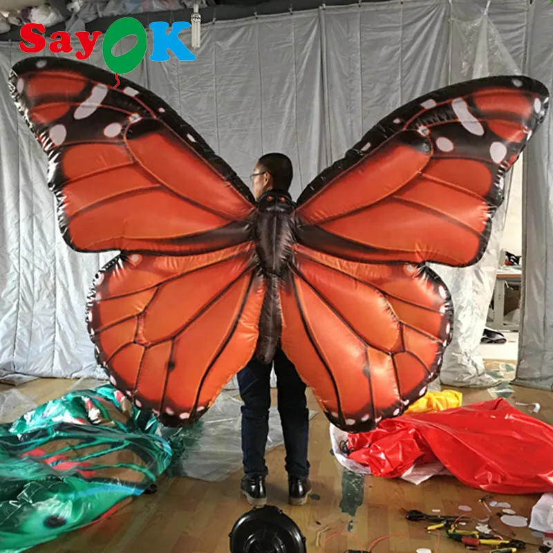 2.5m Diameter Inflatable Wing Costume Inflatable Costume For Stage Event Advertising Decoration