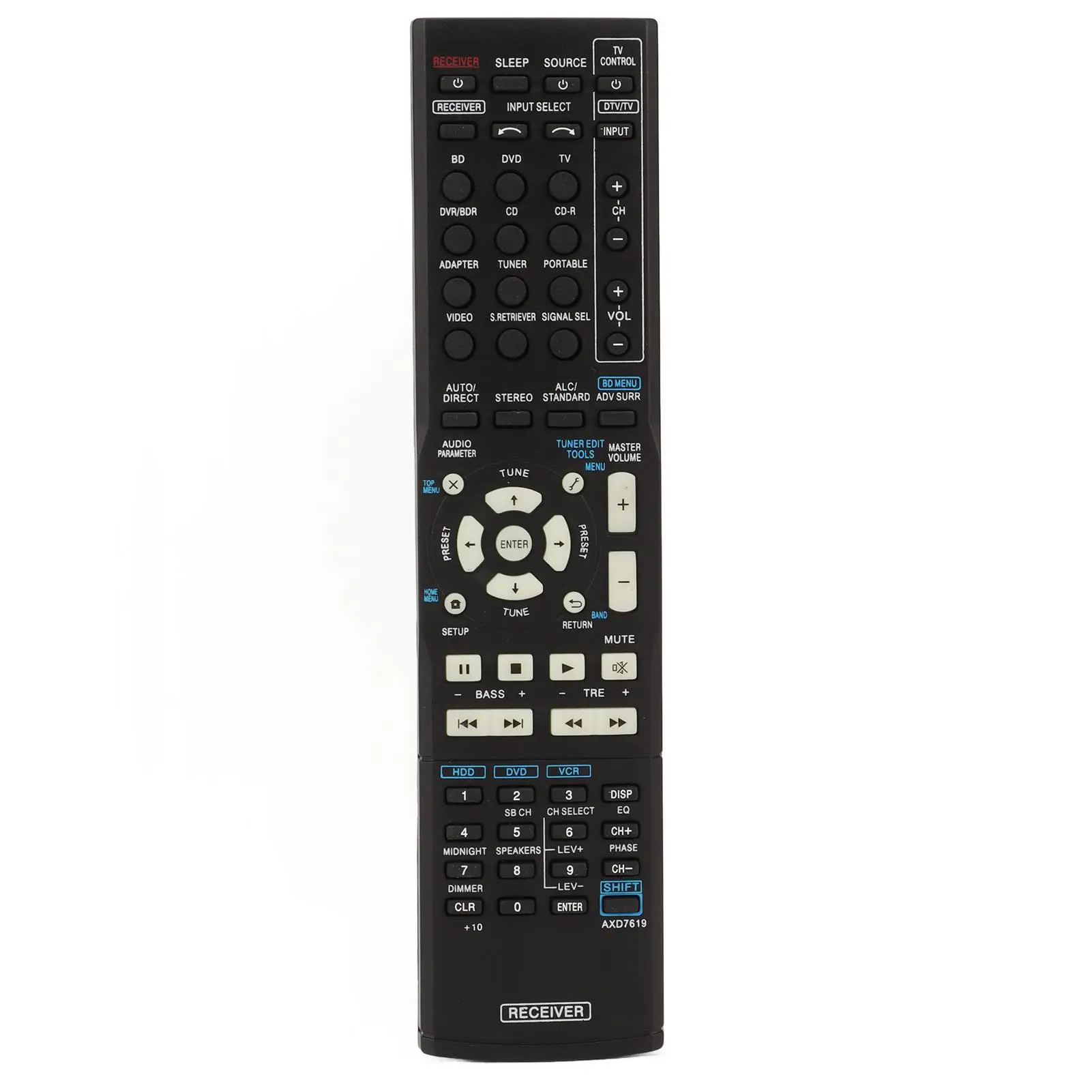 AXD7619 Universal Remote Control for AV Receiver - Compatible with for avh Axd7455, VSX 521K, VSX 74TXV