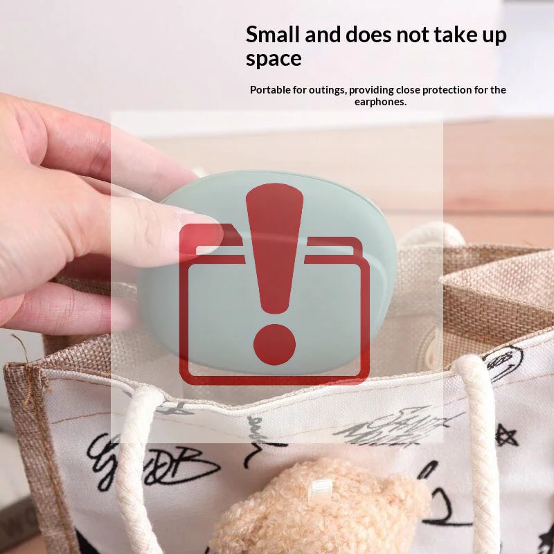 2PCS Silicone Cell Phone Cable Bag Data Cable Storage Box Travel Earphone Wire Key U Drive USB