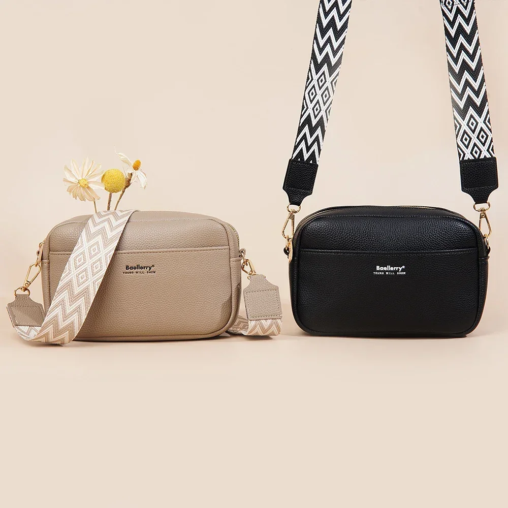

Fashion Wide Shoulder Strap Bags Women Handbags Designer PU Leather Crossbody Bags Casual Summer Popular Small Purses Bag Woman