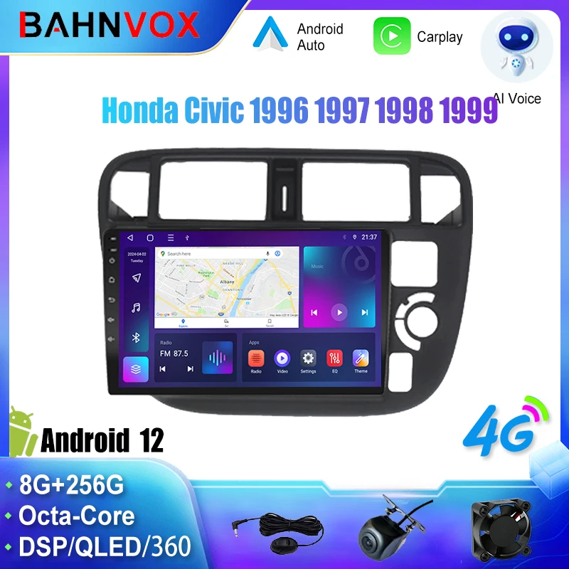 

Android Car Radio Carplay for Honda Civic 1996 1997 1998 1999 GPS Navigation Multimedia Player Stereo screen tape recorder