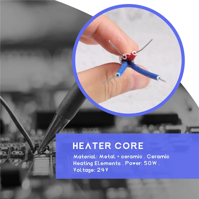 Ab51 2 peças a1321 elementos de aquecimento 24v 50w núcleo aquecedor para hakko 936 937 8586 ferro de solda saike estação de solda