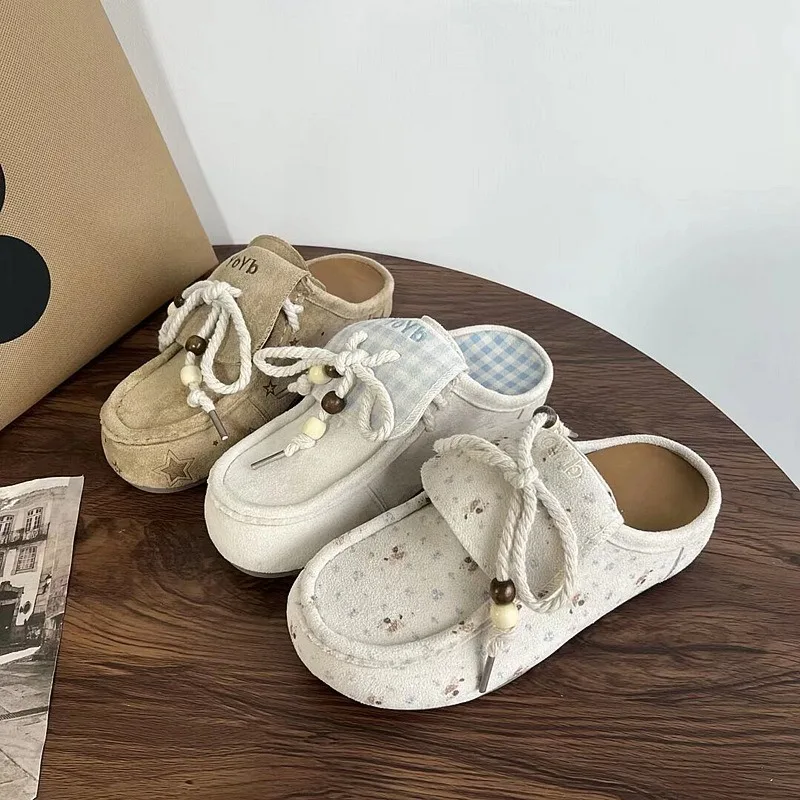 Flats Platform Women Slippers Summer Fashion Casual Shoes Cozy Slingback Woman Mules Shoes 2025 Trend Brand Dress Zapatos Mujer view 5