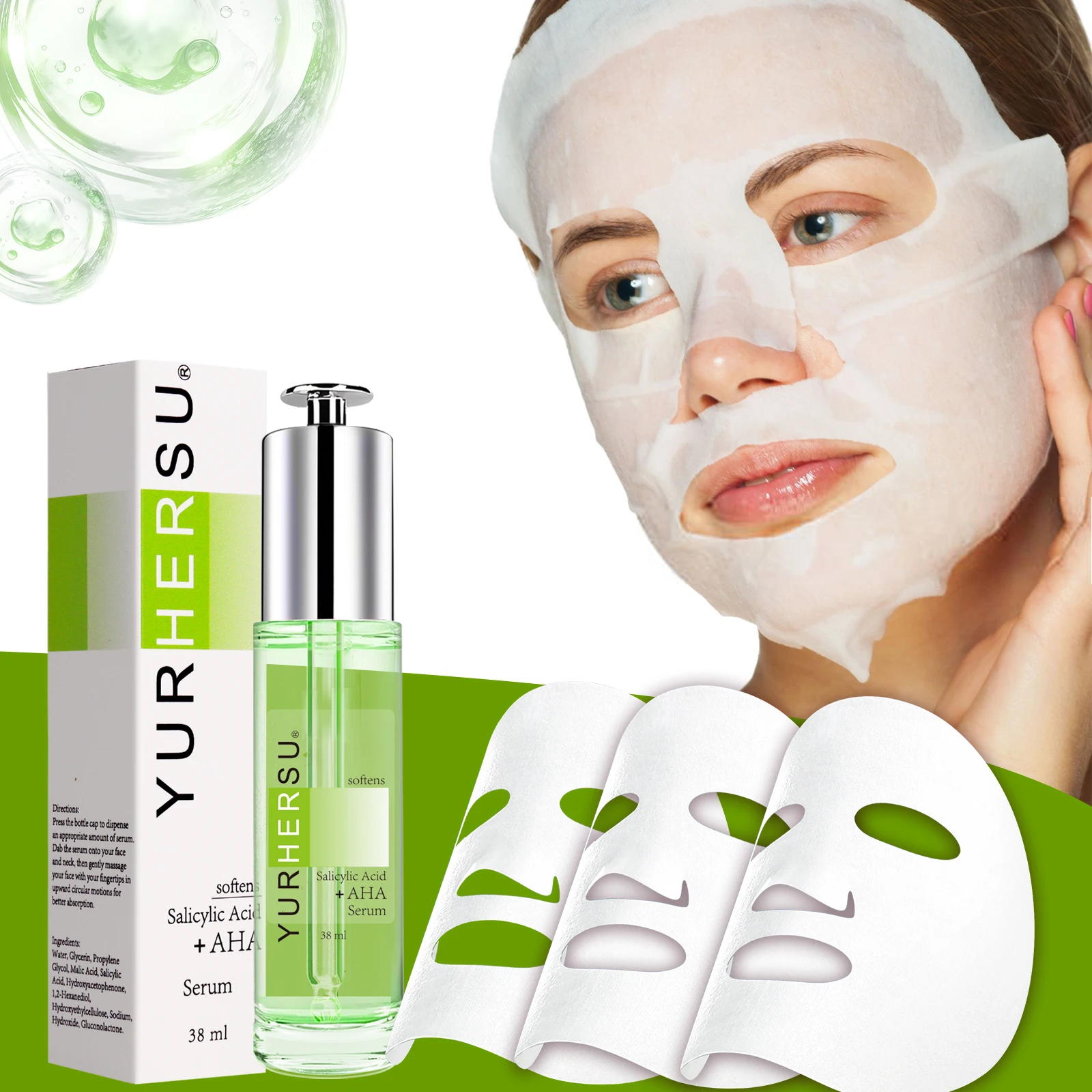 38 مللي حمض الساليسيليك حساسة المسام الوجه جوهر ترطيب ترطيب لطيف الرعاية تقليص المسام ضوء الماء الجمال مصل الوجه #1