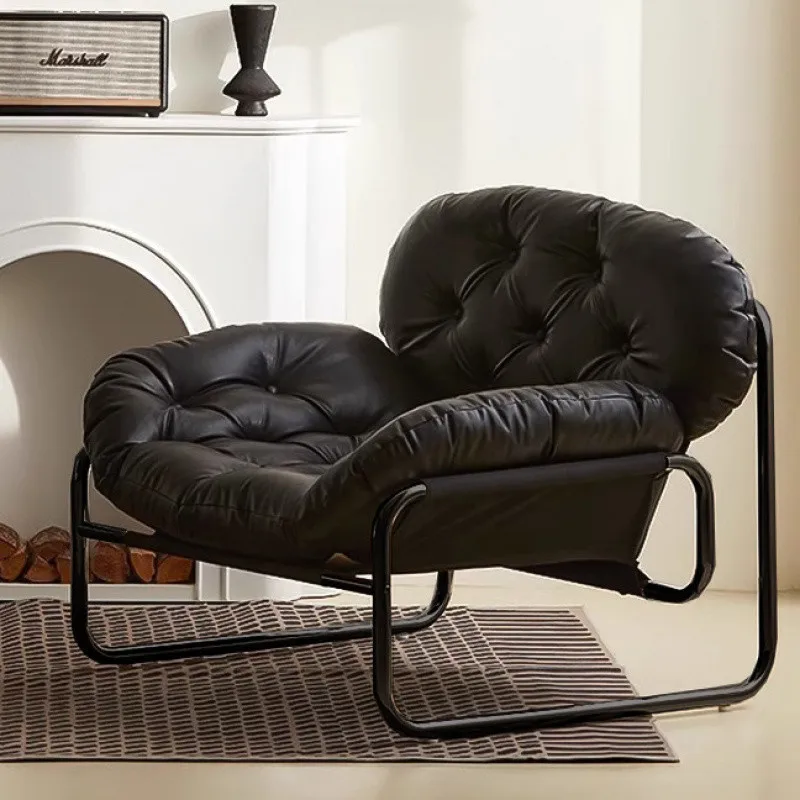 Sofa malas A2C untuk rumah, kursi santai tunggal gaya Vintage, apartemen kecil, kursi balkon, kursi malas ruang tamu nyaman